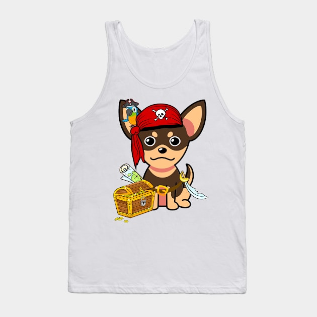 Cute small dog is a pirate Tank Top by Pet Station